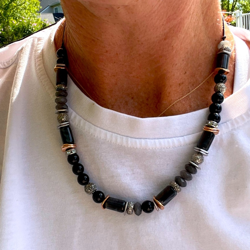 Stella & Dot adjustable beaded necklace